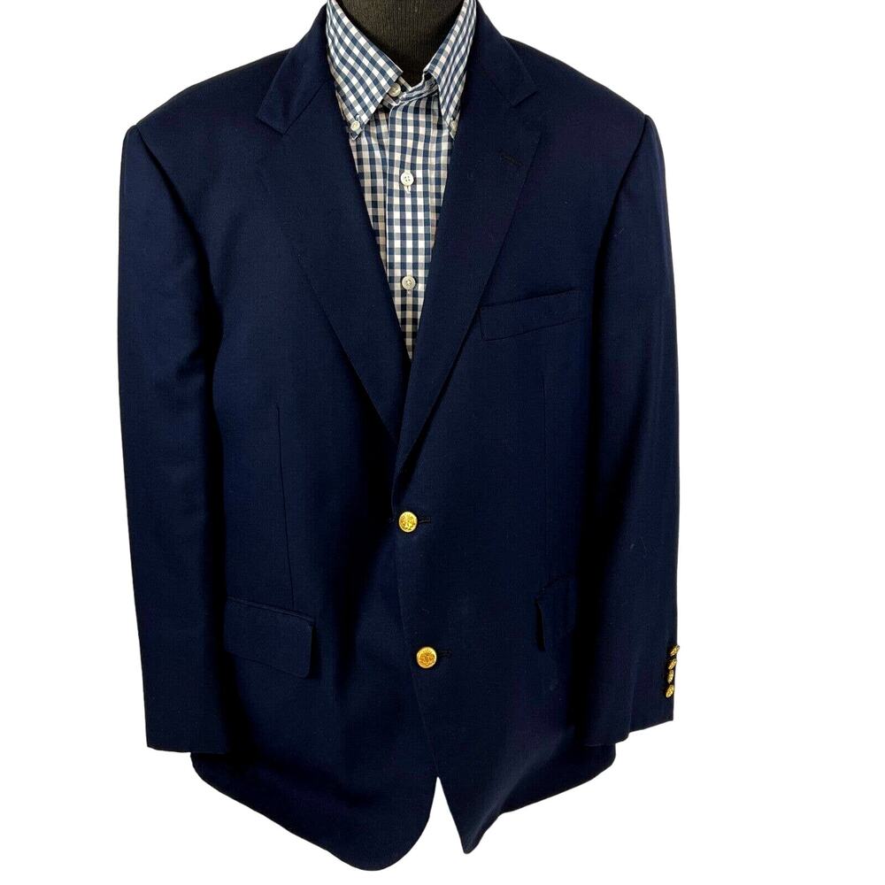 Southwick Peter Blair Men's Navy Long Sleeve Gold‎ Button Jacket Coat Size 46